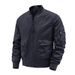 Men's Slim Baseball Jacket – Lightweight Stand Collar | Workwear & Casual | Grey/Black/Army Green/Blue | Sizes M-5XL_viptrois.com