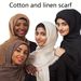 Cotton And Linen Women's New Solid Color Scarves, Summer Sun Protection, Breathable Shawls, Rough Edged Scarves_viptrois.com