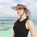 NPQQUAN Ponytail Sun Bucket Hats For Women Men Wide Brim UPF 50+ Fishing & Beach Hats_viptrois.com