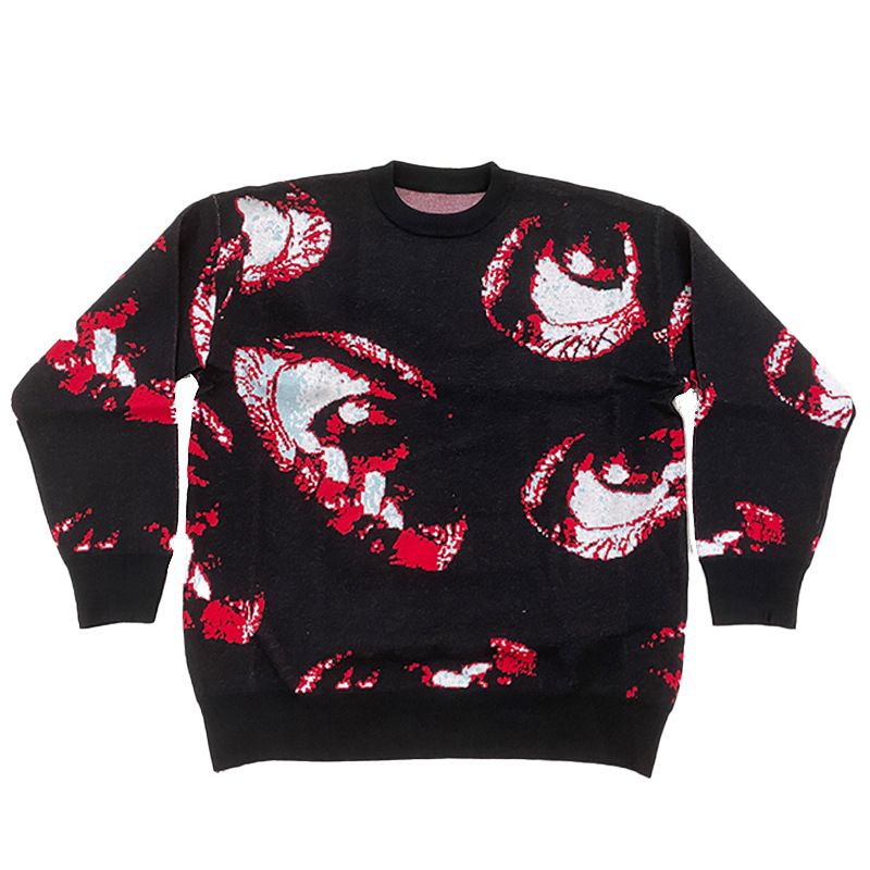 Men's And Women's Chunky Knit Round Neck Sweatshirt Unique Street Style Knitwear For Autumn/Winter_viptrois.com