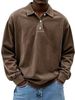 Men's Clothing Men's Casual Long Sleeve Button-Up Shirt – Breathable Polyester, Relaxed Fit, 10 Colors (S-5XL)_viptrois.com