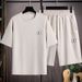 Men's Clothing Summer New Large Size Sports Suit Short Sleeved Trendy Shorts Loose Top Casual Handsome Men's Suit_viptrois.com