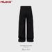 Men's and women's pleated cropped trousers, same style for men and women, straight high street, multi-pocket casual trousers, two-color trendy_viptrois.com