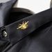 Men's Slim Fit 3D Embroidered Bee Long Sleeve Shirt Spring Casual Cotton Blend Trendy Wrinkle Free Black White Striped Pure Color_viptrois.com