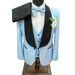 Men's Clothing Men's Slim Suit Three Piece Suit Single Row One Button Side Open Double Fork_viptrois.com