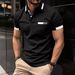Men's Clothing New Summer T Shirt Men's Button Printing Sports Polo Shirt_viptrois.com