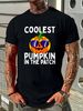 Coolest Pumpkin In The Patch Halloween Boys Girls T-Shirt Stylish Fashion Graphic Versatile Women Women Top Graphic Tees Unisex Streetwear Female T-Shirt For Women Casual Designer Clothes Print Round Neck Short Sleeve Stretched Soft Summer Breathable_viptrois.com