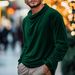 Men's Clothing Long Sleeve Velvet Turtleneck T-Shirt - Soft Thermal Comfort Fit Casual Pullover For All Seasons (Multiple Colors & Sizes Available)_viptrois.com