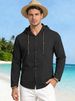 Cross-border And American Men's Pure Cotton Hooded Long-sleeve Solid Color Casual Sports Loose European Size_viptrois.com