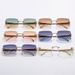 Men's Sunglasses New Small Frameless Sunglasses Plastic PC Trimmed UV Protection Fashion Square Frame Gradient Sun Protection Sunglasses_viptrois.com