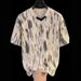 Summer New Men's Tie Dye Striped V Neck T-Shirt Short Sleeve Loose Fit Casual Unique Design Personalized Top_viptrois.com