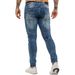 Men's Slim Fit Stretch Ripped Skinny Jeans | Biker Style Denim Pants With Tapered Leg For Casual Wear_viptrois.com
