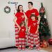 Christmas Deer letter striped short sleeve Christmas family dress printed home wear_viptrois.com