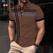 Unbeatable Quality Large Casual Fashion 3D Digital Printed Polo Men's Buckle Short Sleeved Shirt_viptrois.com