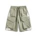 Men's Clothing Summer Functional Work Shorts Multi Pocket Wide Leg Mountain Loose Casual Five Point Pants_viptrois.com