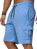 Large Size Men's Short Sports Overalls With Multiple Pockets Shorts Fitness Pants Sports Casual Shorts_viptrois.com