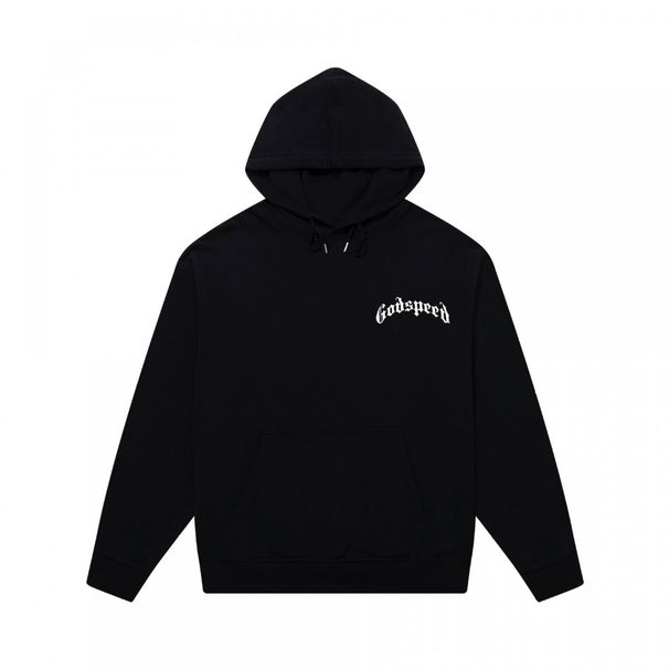 Brand Skull Print Heavy Cotton Unisex High Street Hooded Sweatshirt Long Sleeve Fashion_viptrois.com