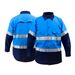 Men's Clothing Construction Workshop Auto Repair Sanitation Machine Tool Pure Cotton Reflective Strip Shirt Top Work Clothes_viptrois.com