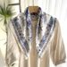 Cotton Linen Korean Style Small Square Velvet Print Universal Outerwear Ins Headscarf Silk Scarf For Women_viptrois.com