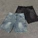 Men's Rhinestone-Studded Denim Shorts – Loose Fit Hip-Hop Cargo Pants With Patchwork Pockets (S-XL, Black/Blue, Non-Stretch Cotton)_viptrois.com