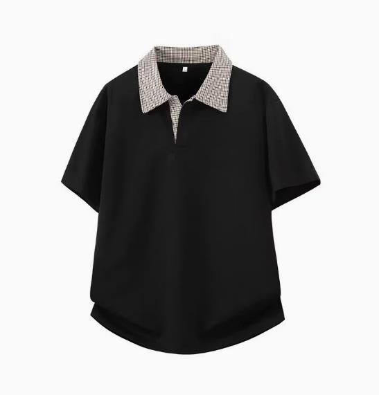 2027 Summer Fashion Top Tee Youth/Men Polyester Lapel Short Sleeve Casual Breathable Comfortable T-Shirt M-3XL_viptrois.com
