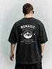 Men's Clothing Heavy Washed Cotton Short Sleeved T Shirt Casual Trend Unisex Summer Ins Black Round Neck Top Trendy Versatile Half Sleeve_viptrois.com