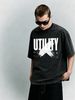 Brush X Utility Heavyweight Washed Graphic T-Shirt Men's Oversized Streetwear Tee_viptrois.com