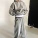 Unisex Hooded Zip-up Sweatshirt & Jogger Set - Breathable Polyester Blend Casual Streetwear With 3d Print Design - S/M/L/Xl Sizes In White Black Gray_viptrois.com