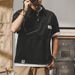 American Casual Loose T-shirt Short Summer Pure Cotton New Trendy Brand Men's Shirt Collar Half Sleeved Top_viptrois.com