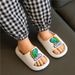 Children's summer anti slip cartoon dinosaur sandals with soft soles for home bathing, children's slippers 2-7 years old_viptrois.com