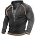 Tactical V-Neck Sweatshirt – Military-Grade Cotton Pullover With Button Placket & Zippered Chest Pocket (Reinforced Seams, Cold-Weather Base Layer)_viptrois.com