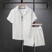 Spring And Summer New Men's Casual Suits Fashionable And Versatile Street Trend Shirts And Shorts_viptrois.com