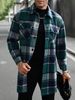 Men's Clothing European And American New Men's Jacket Shirt Casual Sports Long Button Double Pocket Windbreaker_viptrois.com