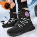 Men's Winter Snow Boots With Thick Sole - Fleece Lined Anti-Slip High-Top Warm Shoes For Cold Weather_viptrois.com