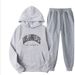 European And American Men's Fashion Spring And Autumn Hooded Solid Color Hoodie Set Men's Pullover Hoodie Set Men's Hooded Sweatshirt_viptrois.com