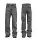 Men's Clothing Distressed Flared Jeans - Vintage Grey Cleanfit Denim With Frayed Hem, High Street Micro Bell Bottoms_viptrois.com
