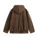 American High Street Washed Vintage Hoodie For Men, Worn-out Color, Frayed Edges, Half Button Design, Loose Fit_viptrois.com