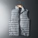Men's Lightweight Down Jacket - Slim Fit Sporty Puffer Coat With Stand Collar, Water-Resistant Nylon Shell & 50% White Duck Fill For Running/Cycling_viptrois.com