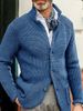 New Fashion-British Casual Long Sleeve Solid Color Knit Jacket For Men_viptrois.com