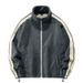 Men's Fleece-Lined Zip-Up Jacket – Winter Stand Collar Color-Block Pullover (Polyester Blend, Thickened, Side Pockets, Street & Sport Style)_viptrois.com