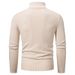 Men's Clothing Semi-Turtleneck Zip-Up Knit Sweater Long Sleeve Pullover Casual Slim Fit Thermal Top For Spring & Autumn (Multiple Colors & Sizes)_viptrois.com