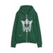 Zipper Hoodie Gothic Skull Hooded Cardigan Men's Fashion Loose Hip Hop Jacket_viptrois.com