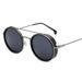 Round Frame Retro Style Trend Punk Sunglasses For Men And Women Retro Simple Round Metal Sunglasses Fashionable Prince_viptrois.com