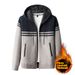 Loom Cross-Border Foreign Trade European And American Thick Turn-Down Collar Men's Color-Block Casual Daily Long-Sleeve_viptrois.com