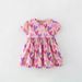 Kids’ Clothing Girls Princess Dress Summer New Small Children Round Neck Short Sleeve Summer Children's Dress_viptrois.com