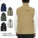 Men's Lightweight Windproof Vest Jacket - Breathable Workwear Sleeveless Zip-Up With Utility Pockets (Black/Khaki/Navy/Cream/Olive Green)_viptrois.com
