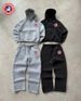 Men's Clothing Cross Border Sports Casual Men's Hooded Printed Zip Up Cardigan Straight Leg Trousers Suit_viptrois.com