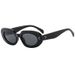 Men's Sunglasses Retro Men's Rice Nail Sunglasses Black Oval Glasses Elegant Fashion Trend Women's Sunglasses_viptrois.com