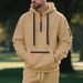 Men's Fleece Hooded Sweatshirt - Winter Warm Pullover, Oversized Fit, Casual Streetwear (Black, White, Navy, Khaki, Gray) – M-XXXL_viptrois.com