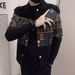 Knitted Cardigan Sweater High-End Ethnic Jacket Men's Autumn And Winter New Style Lapel Casual Long Sleeved Trend_viptrois.com